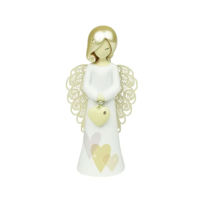 Bomboniera Enesco Statuina Angelo Cuore con Strass H12,5 cm