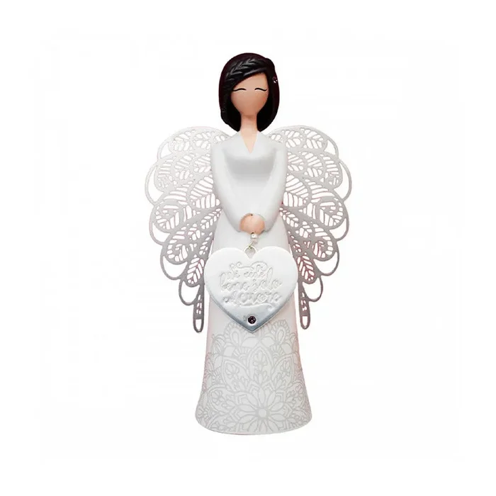 Bomboniera Enesco Statuina Vede Bene Solo Col Cuore H15,5 cm In saldo