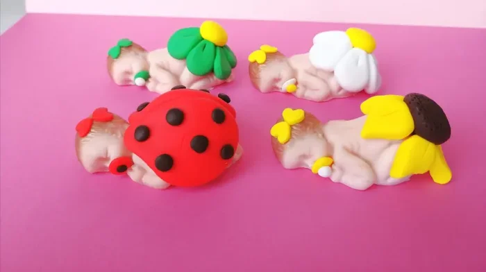 Bomboniera fatta a mano per Nascita Battesimo neonata con Fiorellino Coccinella Girasole Margherita originale - immagine 2