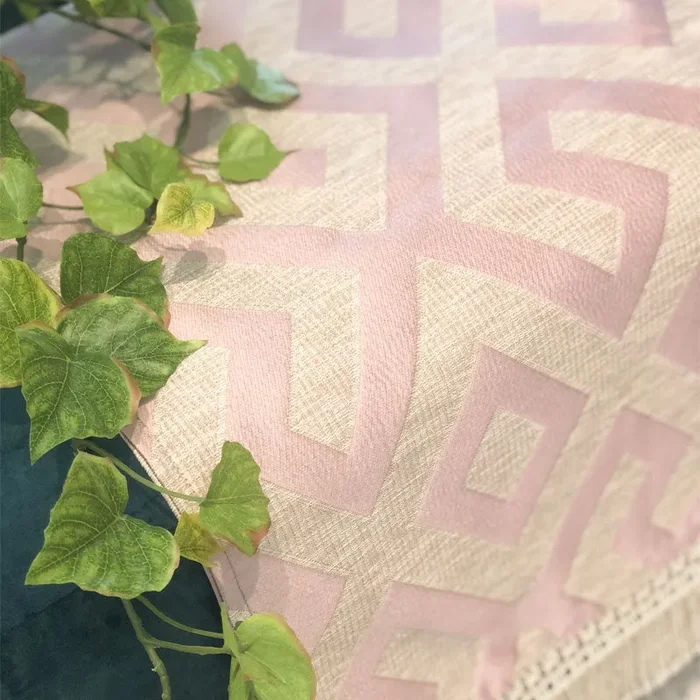 Bomboniera Fiori Di Lena Runner Fantasia con Frange 110×40 cm Rosa - immagine 3