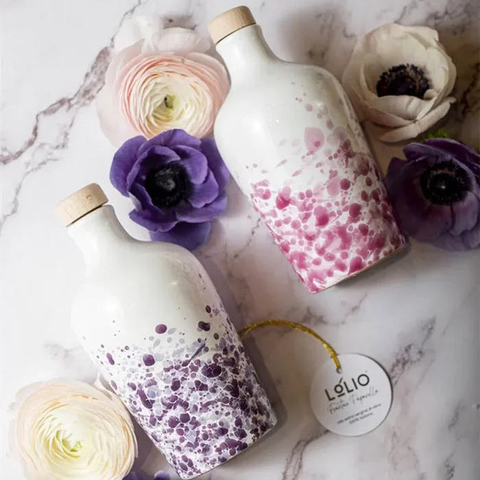 Bomboniera Frantoio Paparella Galassia Olio Extra Vergine di Oliva 100 ml con Piattino Arancione - immagine 3