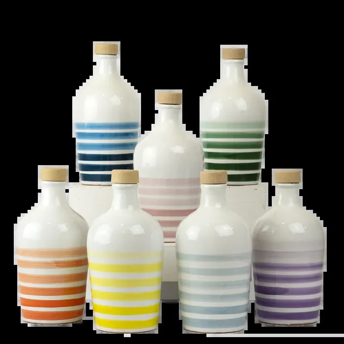 Bomboniera Frantoio Paparella Orcio Orizzonte 100 ml con Piattino Verde - immagine 2