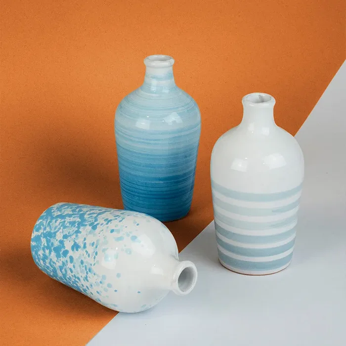 Bomboniera Frantoio Paparella Orcio Tramonto 250 ml Celeste con Piattino In saldo - immagine 3