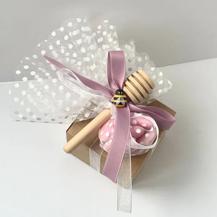 Bomboniera Prima Comunione Bambina Barattolino Miele millefiori artigianale 50 gr-140gr-250 gr, etichetta personalizzabile - immagine 3
