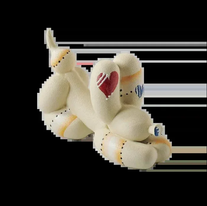 Bomboniera Stone Ballon Dog Disteso Giallo 11,5×12,5 cm