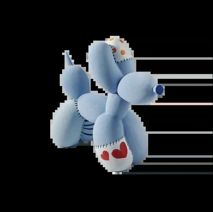 Bomboniera Stone Ballon Dog Mignon Blu 8×9 cm