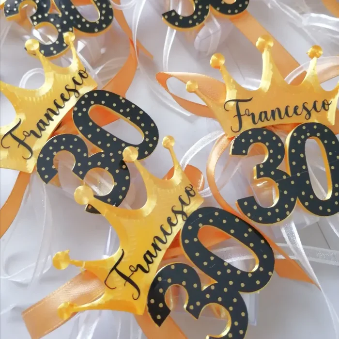 Bomboniere 30 compleanno rosa 30 anni birthday calamite con nome personalizzabile - immagine 3