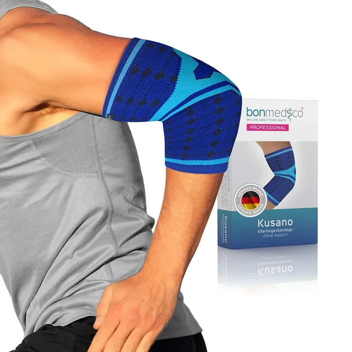 bonmedico Tutore Epicondilite Gomito – Fascia di Compressione per Protezione Braccio, Taglia S – Gomitiera Elastica Unisex per Supporto ai Gomiti Vendita calda online