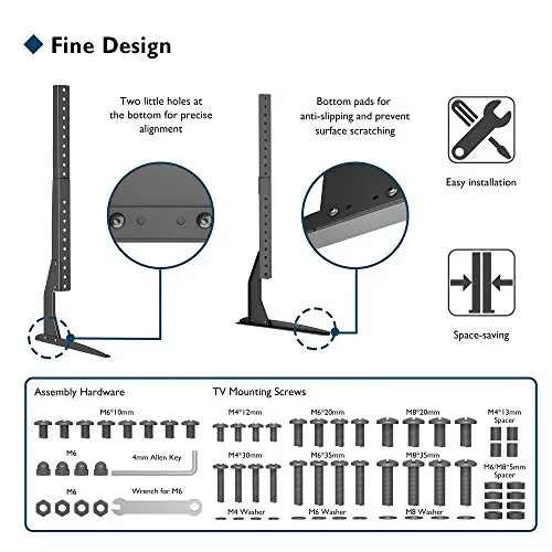BONTEC Adatto per schermi TV da 22-65 pollici, può supportare in sicurezza… - immagine 2