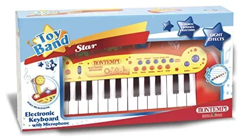 Bontempi 12 2931 – Tastiera 24 tasti con microfono Rosso - immagine 2