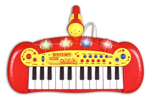 Bontempi 12 2931 – Tastiera 24 tasti con microfono Rosso - immagine 3