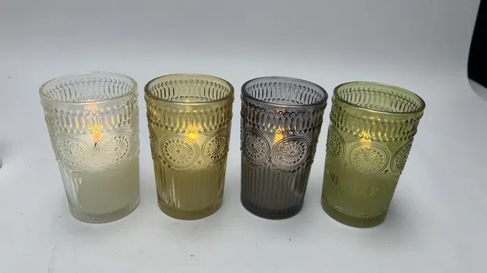 BONTURI CASA HOME DECORATION Candela Led Vetro 8 x 12,5 Cm Assortite 1 Pz Fornitura