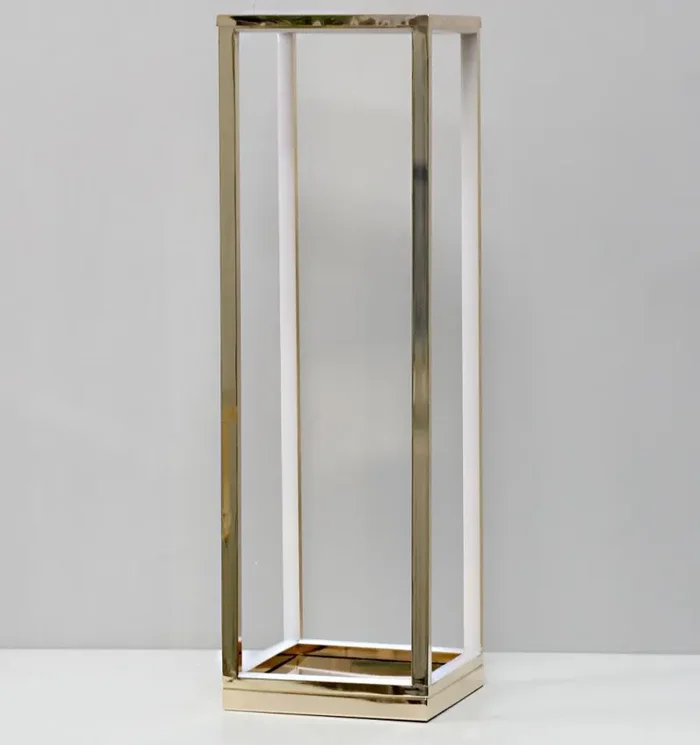 BONTURI CASA HOME DECORATION Lanterna Oro H 82 Cm 25 x 25 Cm Piccola