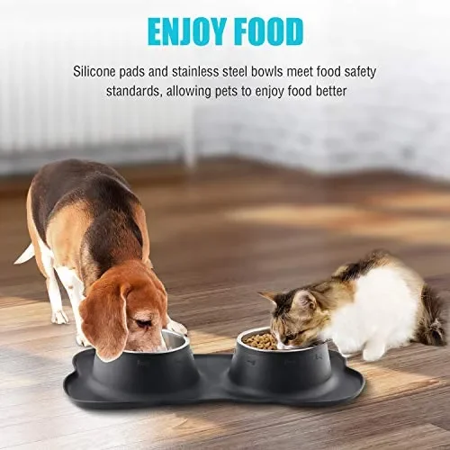 Bonve Pet Ciotole per Cani Gatti, 2 Pack 400ml Ciotola Cane in Acciaio… - immagine 2