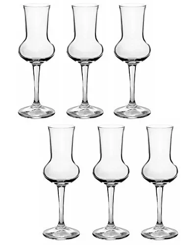 Bormioli Rocco Riserva Grappa 80ml, 6 bicchieri