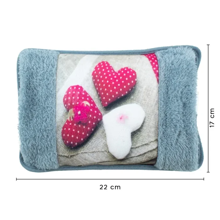 Borsa Acqua Calda Elettrica Scaldamani Ricaricabile Grigio - immagine 3