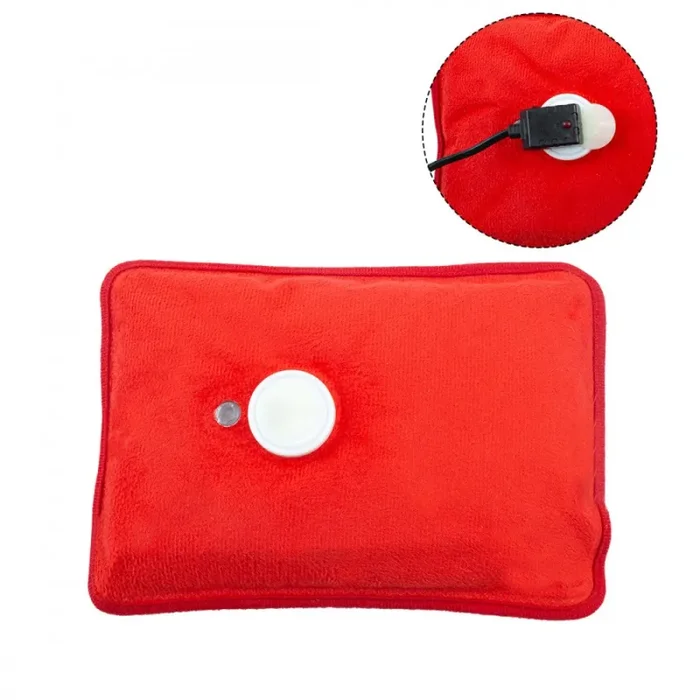 Borsa Acqua Calda Elettrica Scaldamani Ricaricabile Rosso - immagine 3