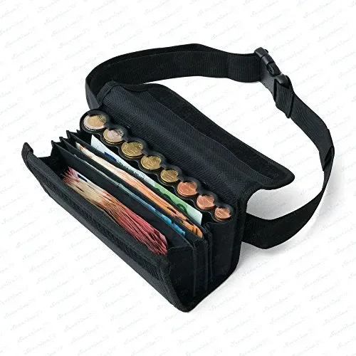 Borsa da Cameriere – Portafoglio di cameriere incl. 8 scomparti black