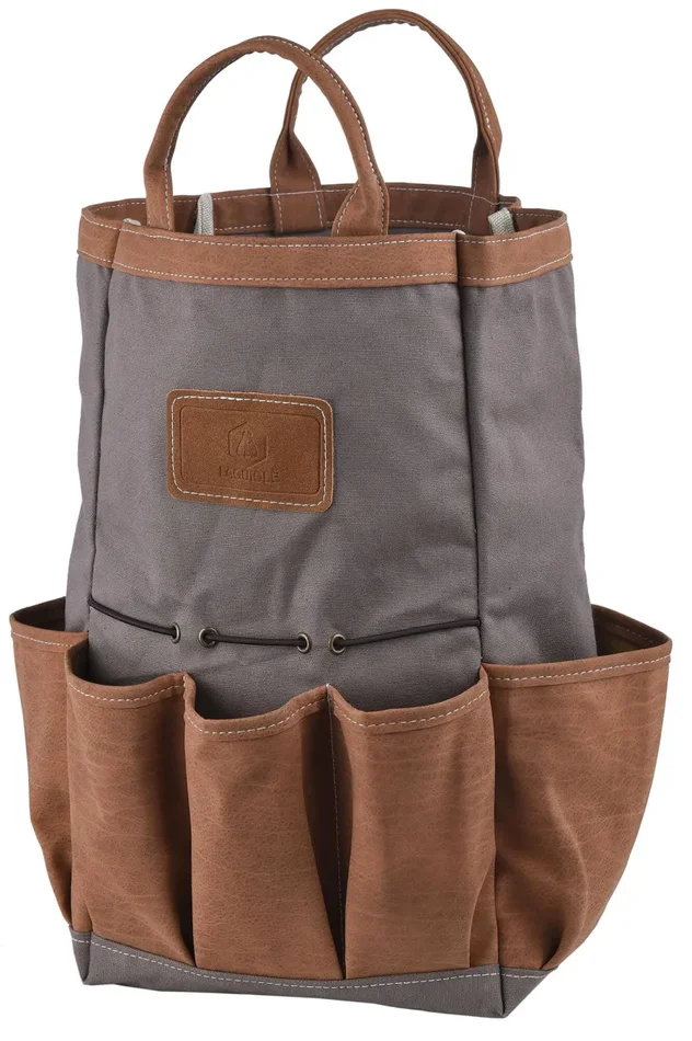 Borsa per Attrezzi da Giardino in Tela Impermeabile Marrone Online ora