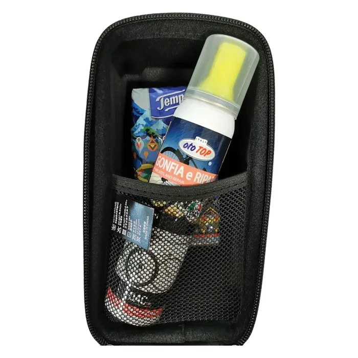 Borsa Portaoggetti da Manubrio Bicicletta 17x9x6 cm con Tasca Touchscreen per Smartphone - immagine 3