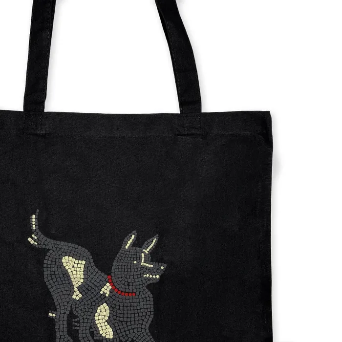Borsa Shopper Cave Canem – Cotone Nero, Mosaico di Pompei - immagine 3