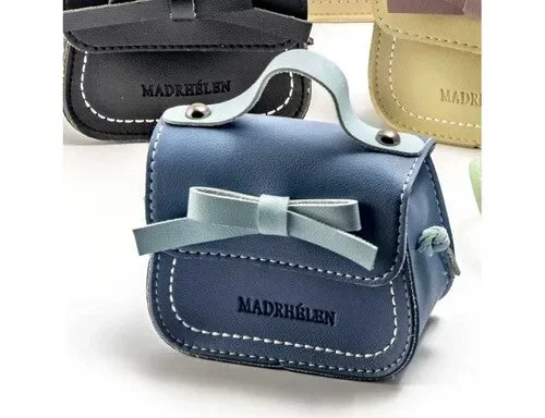 BORSETTA IN PELLE CON TRACOLLA AVION/CELESTE -FASHION BAGS (11,5x5x10cm)