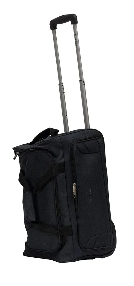 Borsone Trolley Bagaglio a Mano Ultraleggero con Ruote in Poliestere Ravizzoni Bacco Nero Saldi