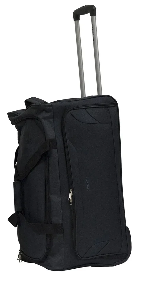 Borsone Trolley Medio Ultraleggero con Ruote in Poliestere Ravizzoni Bacco Nero