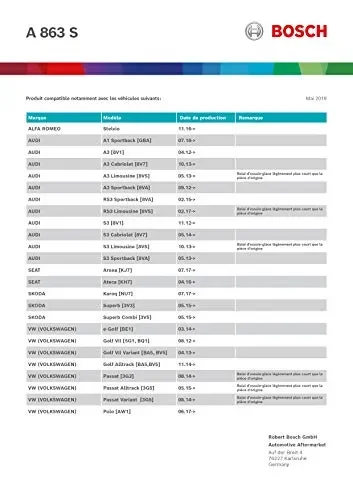 Bosch 3397007863 Set spazzole tergicristallo Aerotwin A863S (tergicristallo… Moda - immagine 3