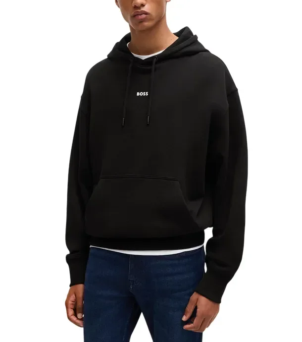 Boss Felpa relaxed fit in terry di cotone