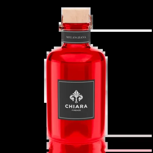 BOTTIGLIA IN VETRO SEMITRASPARENTE 500ML-MELANGRANA CON ASTUCCIO E BACCHETTE Saldi