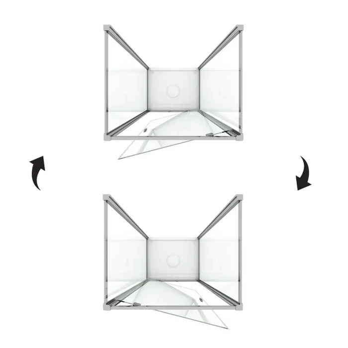 Box Doccia 3 Lati 1 Anta Battente In Cristallo Trasparente 6mm H185 Fosterberg Koge Trio Varie Misure Saldi - immagine 2