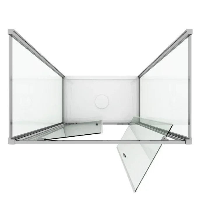 Box Doccia 3 Lati 2 Ante Battenti In Cristallo Trasparente 6mm H185 Fosterberg Koge Trio Varie Misure - immagine 2