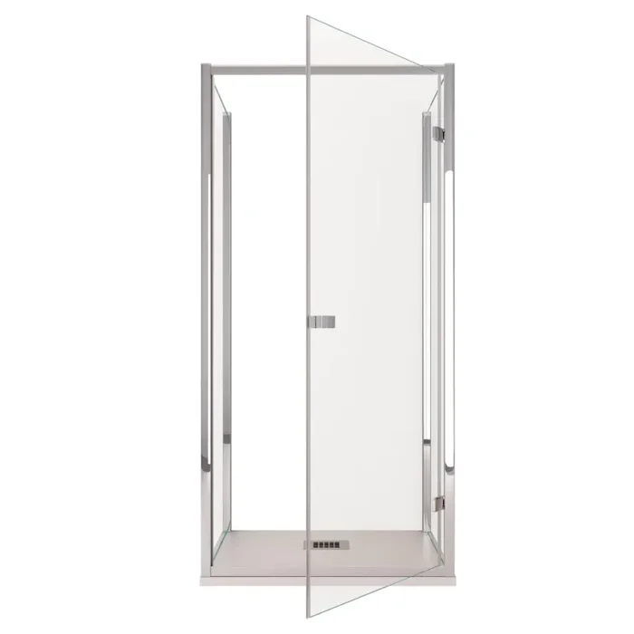 Box Doccia 3 Lati 75x80x75 cm 1 Anta Battente in Cristallo Trasparente 6mm H195 Bonussi Dafne - immagine 2