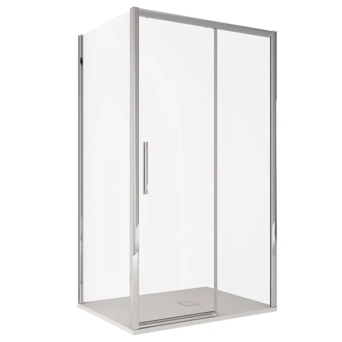 Box Doccia Angolare 1 Anta Scorrevoe in Cristallo Trasparente 6mm H195 Bonussi Eliane Varie Misure