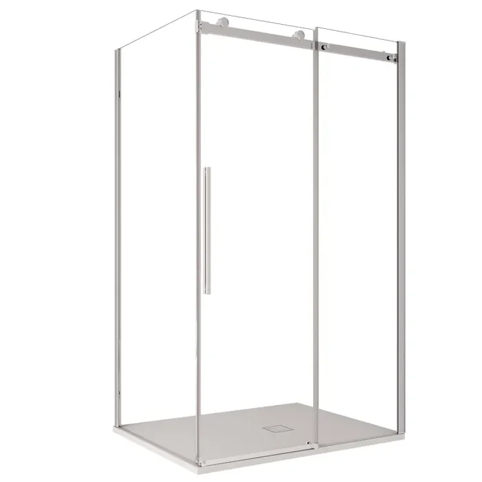 Box Doccia Angolare 1 Anta Scorrevole in Cristallo Trasparente 8mm H195 Bonussi Alina Varie Misure