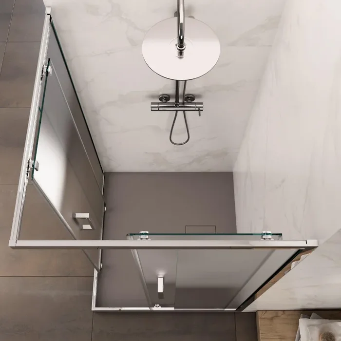 Box Doccia angolare 120×120 cm 2 ante Scorrevoli in Cristallo opaco 6mm H195 Bonussi Nicole - immagine 3