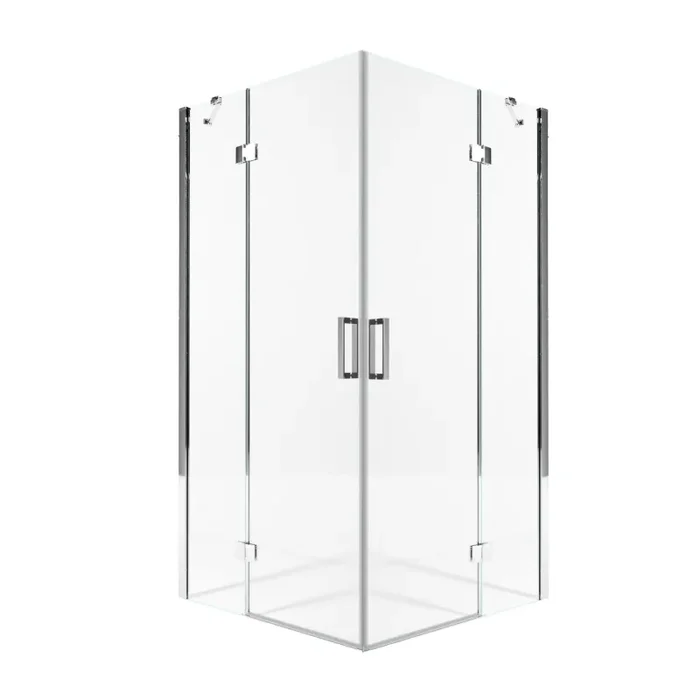 Box Doccia Angolare 2 Ante Battenti in Cristallo Trasparente 8mm H195 Bonussi Ilenia Varie Misure