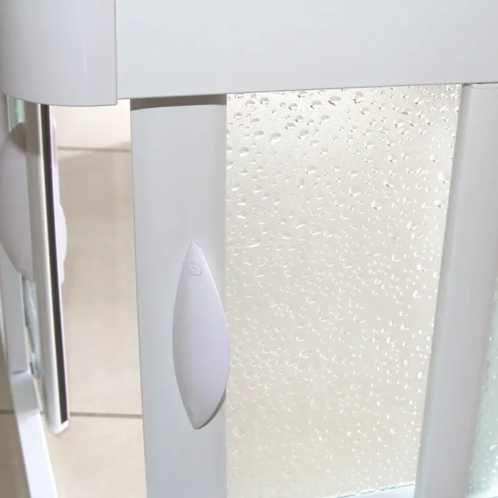 Box Doccia Angolare 2 Ante Scorrevoli in Acrilico 2,2 mm H185 cm Dorini Bianco Varie Misure Online ora - immagine 3