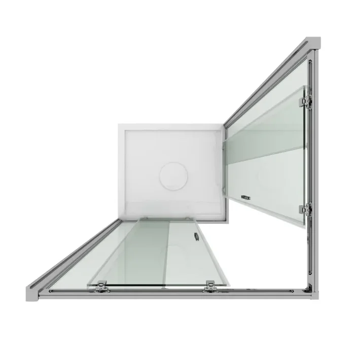 Box Doccia Angolare 2 Ante Scorrevoli In Cristallo Opaco 6mm H185 Fosterberg Vejle Varie Misure - immagine 2