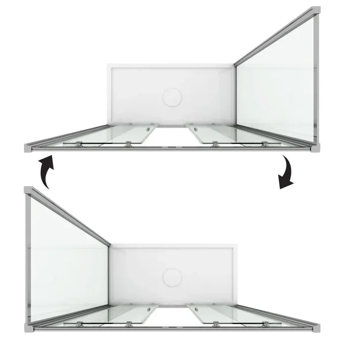 Box Doccia Angolare 2 Ante Scorrevoli In Cristallo Trasparente 6mm H185 Fosterberg Kolding Duo Varie Misure - immagine 2