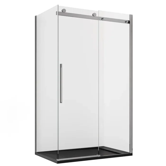 Box Doccia Angolare H195 cm 1 Anta Scorrevole in Cristallo 8mm Trasparente Bonussi Elise Varie Misure