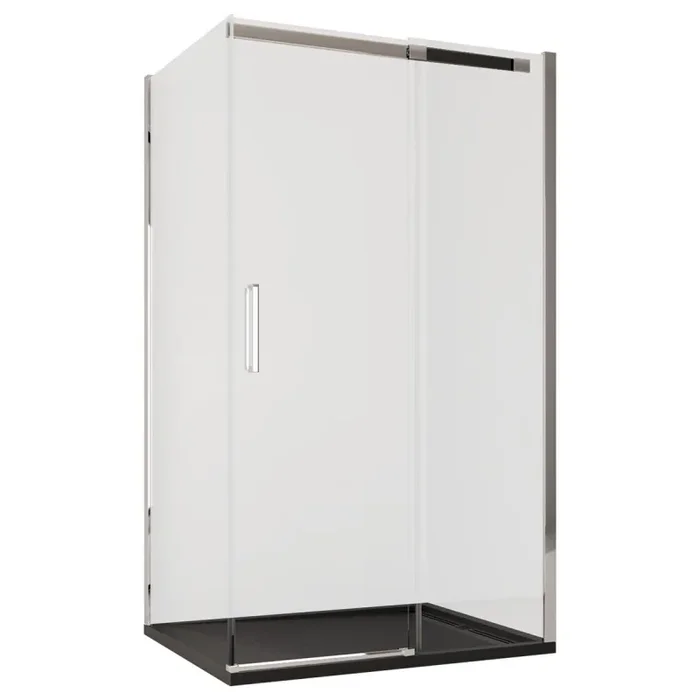 Box Doccia Angolare H200 cm 1 Anta Scorrevole in Cristallo 8mm Trasparente Bonussi Iris Varie Misure