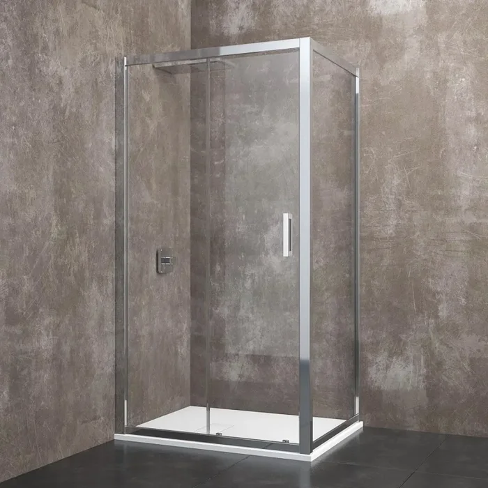 Box Doccia Angolare in Cristallo Trasparente 6mm H185 Rizzetti Picture Varie Misure - immagine 2