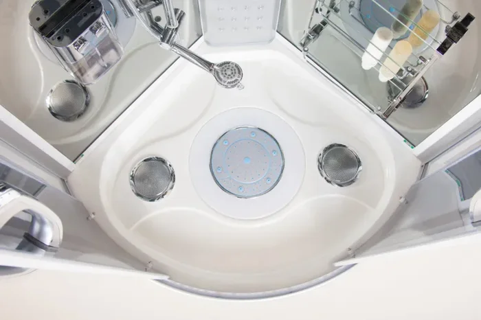 Box Doccia Idromassaggio Sauna Bagno Turco e Ozonoterapia 90×90 cm Eden Bianca - immagine 2