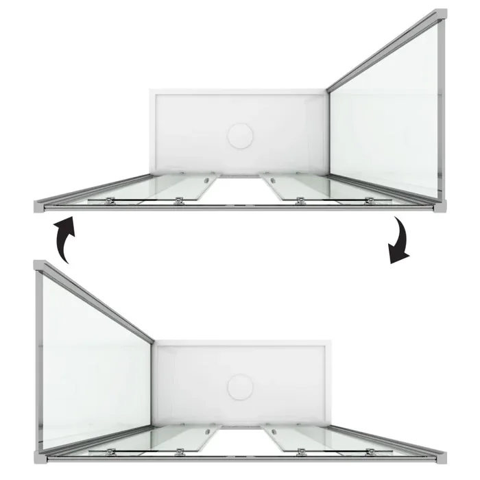 Box Doccia Rettangolare 2 Ante Scorrevoli in Cristallo Trasparente 6mm H198 Fosterberg Viborg Duo Varie Misure - immagine 2