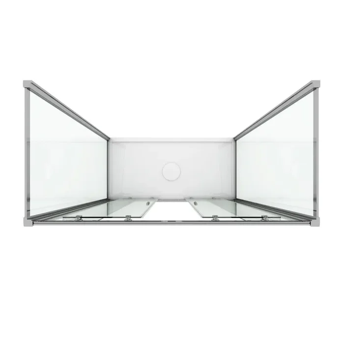 Box Doccia Rettangolare 3 Lati 2 Ante Scorrevoli In Cristallo H198 Fosterberg Viborg Trio - immagine 2