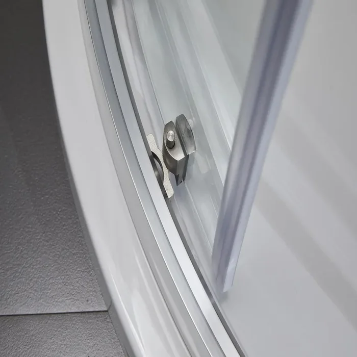 Box Doccia Semicircolare 2 Ante Scorrevoli in Cristallo Trasparente 6mm H190 Bonussi Giuly Varie Misure - immagine 3