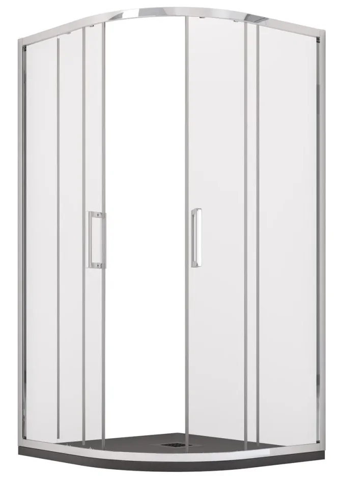 Box Doccia Semicircolare 80×80 cm 2 Ante Scorrevoli in Cristallo Trasparente 6mm H195 Bonussi Atena - immagine 2