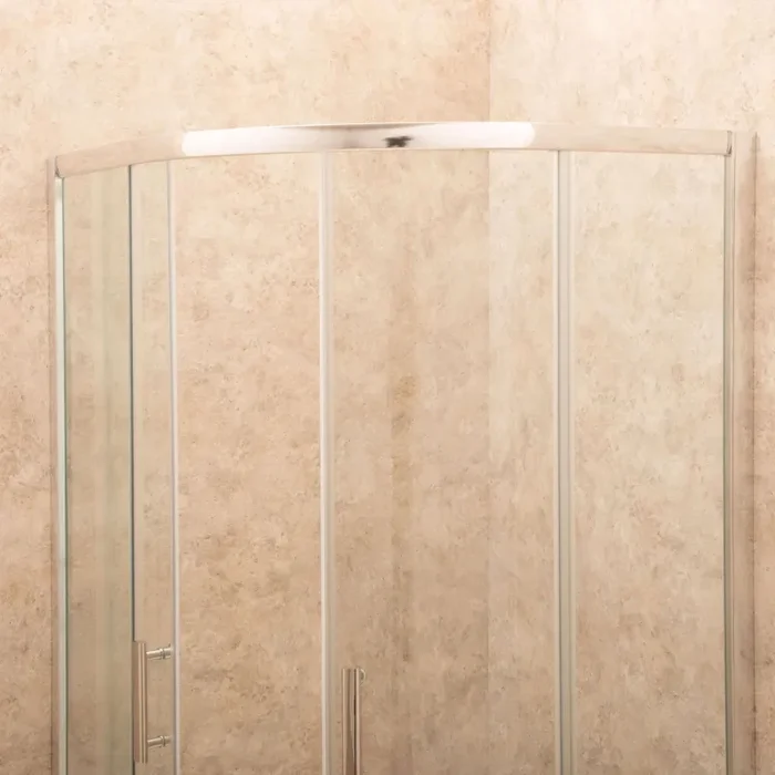 Box Doccia Semicircolare 90×90 cm 2 Ante Scorrevoli in Cristallo Trasparente 6mm H185 Vorich Itria - immagine 3